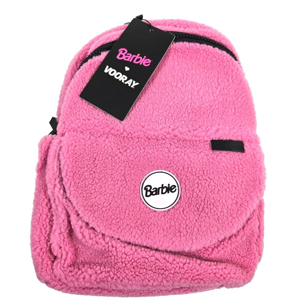 Barbie Vooray Lexi Faux Sherpa Backpack Pink New